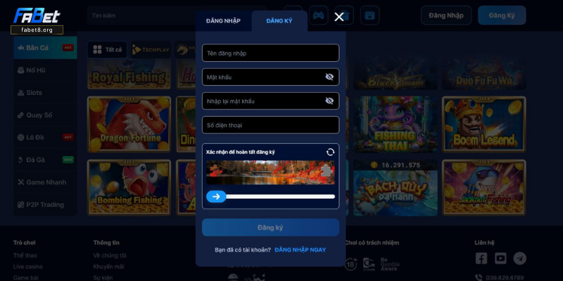 Đăng ký tài khoản Fabet chơi game ngay Đăng ký tài khoản Fabet chơi game ngay